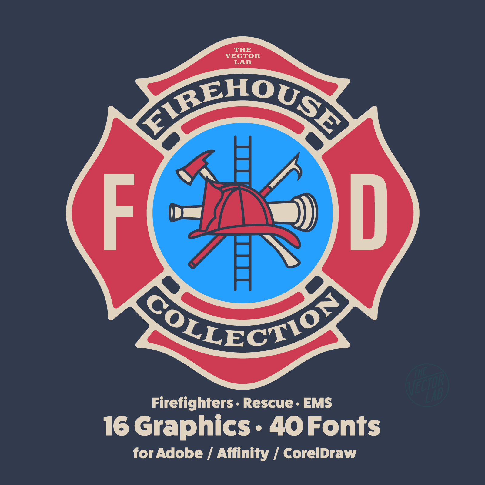 Firehouse Firefighter Graphic and Logo Templates