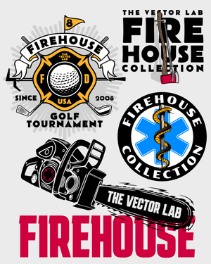 Firehouse Firefighter Graphic and Logo Templates