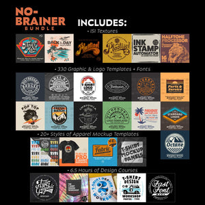 No-Brainer T-Shirt Design Bundle