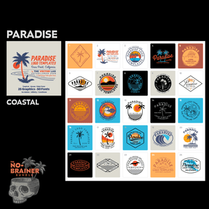 Paradise Logos - No Brainer T-Shirt Design Bundle