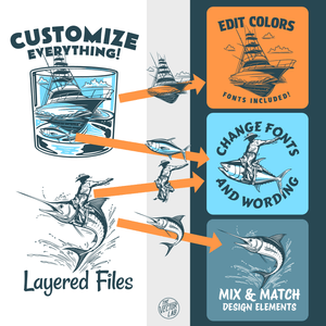 Customize Everything Fishing Graphic Logo Templates