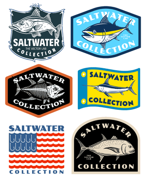 Saltwater ocean fishing graphics