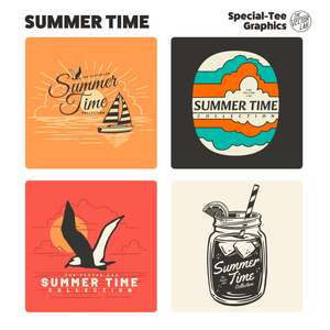Summer Time Graphic Logo Templates