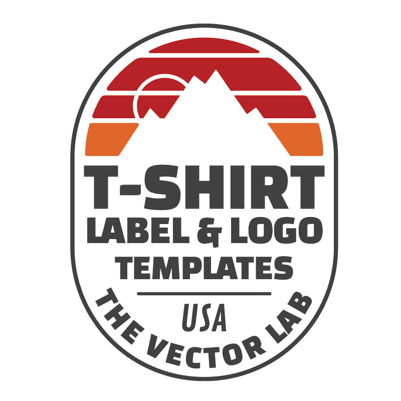 T-Shirt Label Graphic & Logo Templates for Adobe Affinity CorelDraw