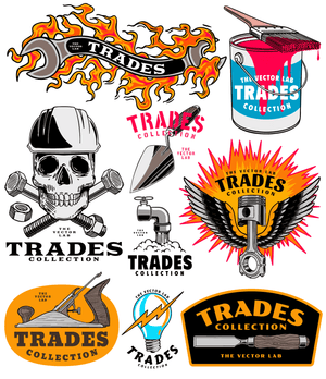 Trades graphic logo templates