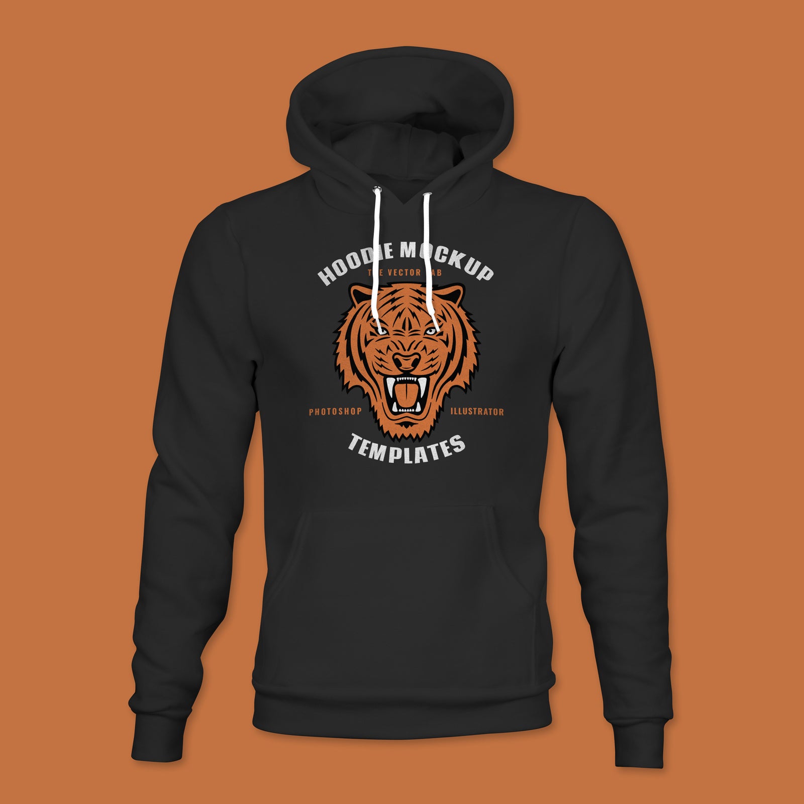 Men's Hoodie Sweatshirt Mockup Templates for Photoshop and Illustrator