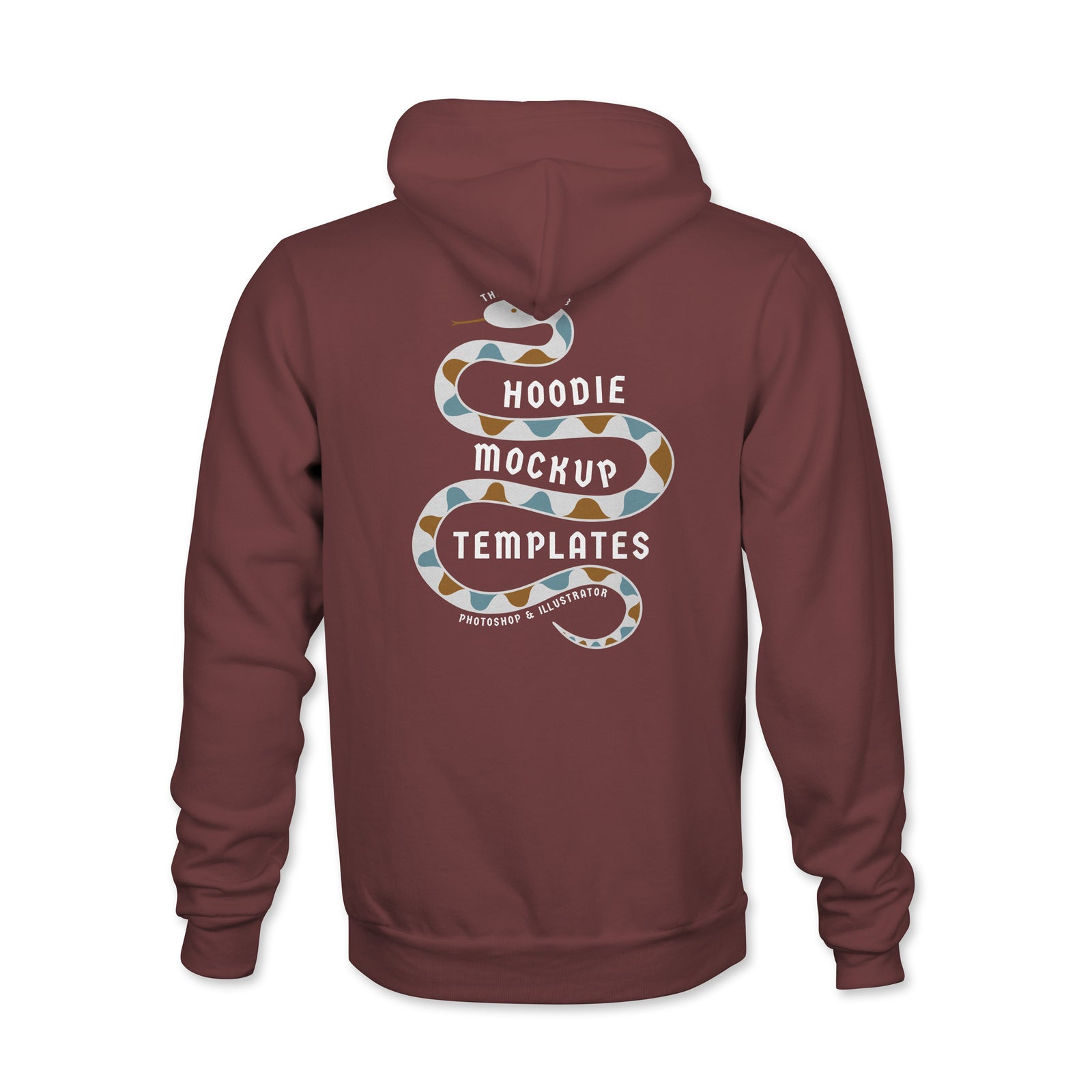 Men's Hoodie Sweatshirt Mockup Templates for Photoshop and Illustrator