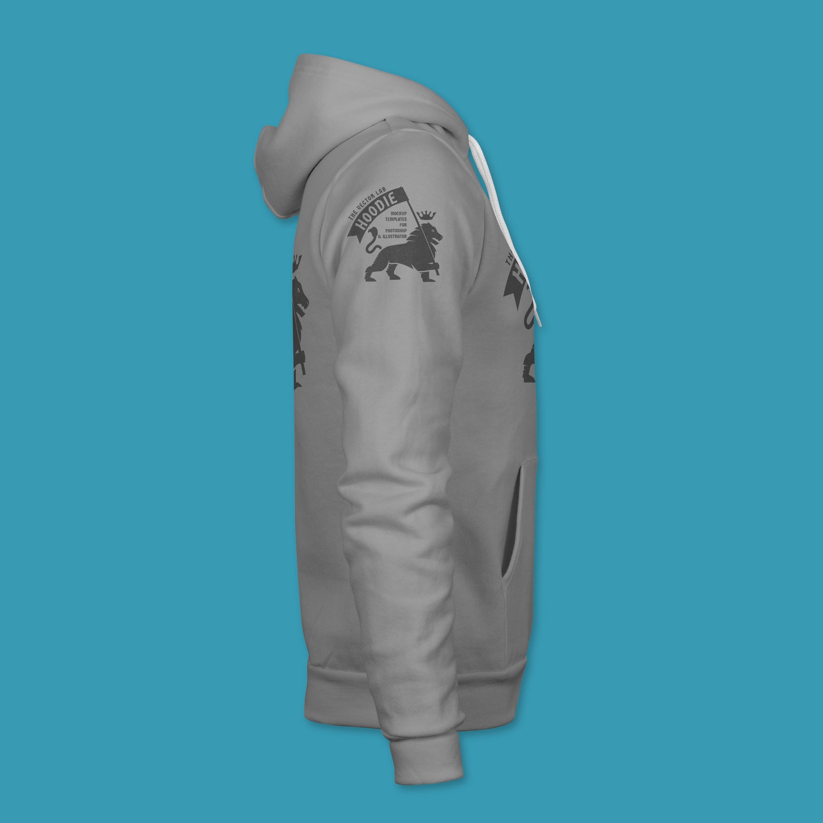 Men's Hoodie Sweatshirt Mockup Templates for Photoshop and Illustrator