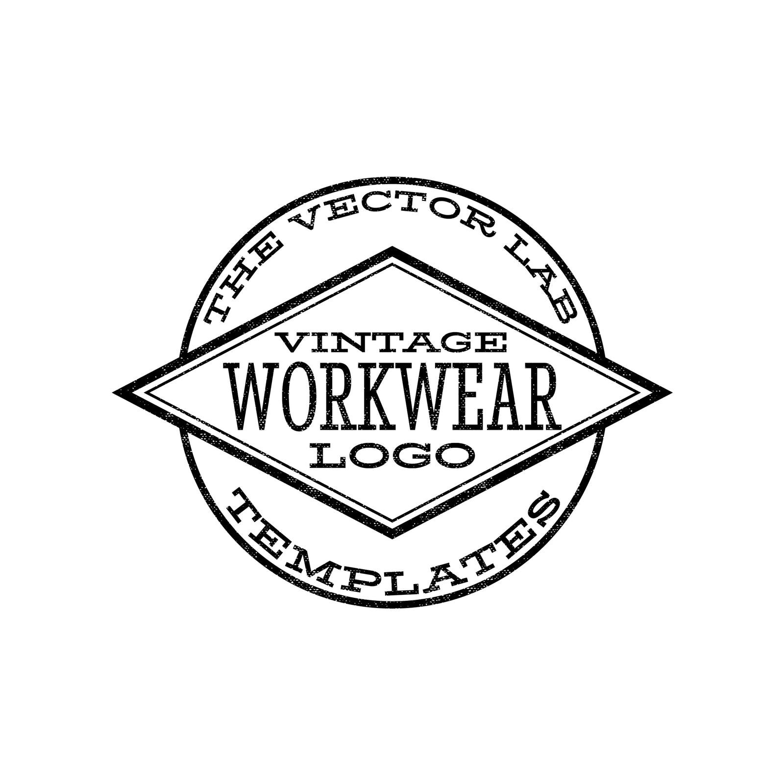 Vintage Workwear Logo Templates for Photoshop and Illustrator