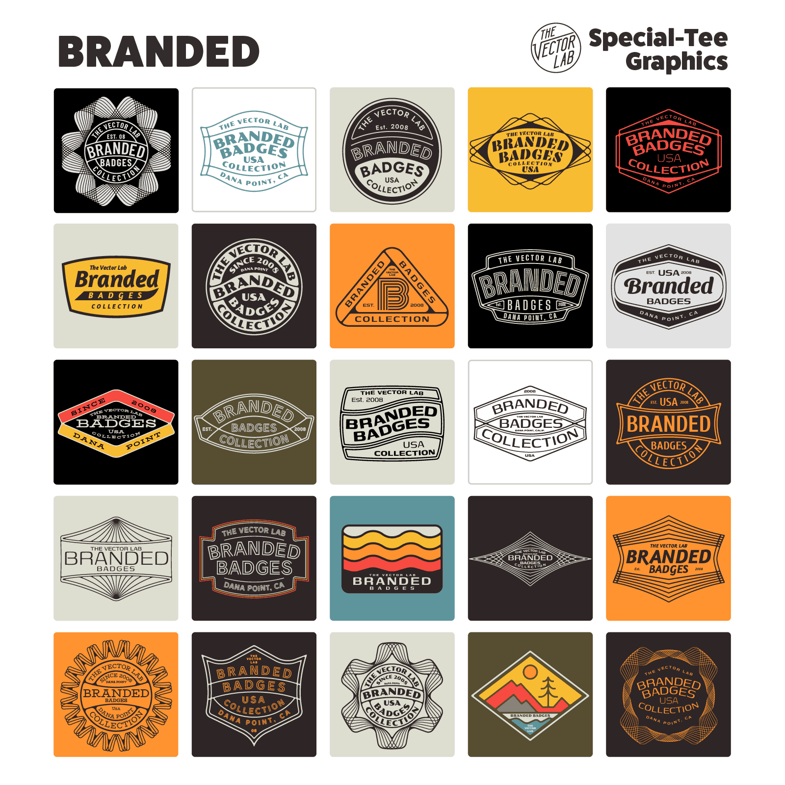 Branded Badges - Graphic Logo Templates