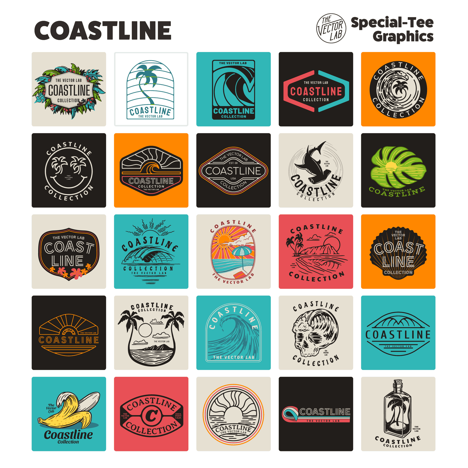 Coastline Graphic Logo Templates