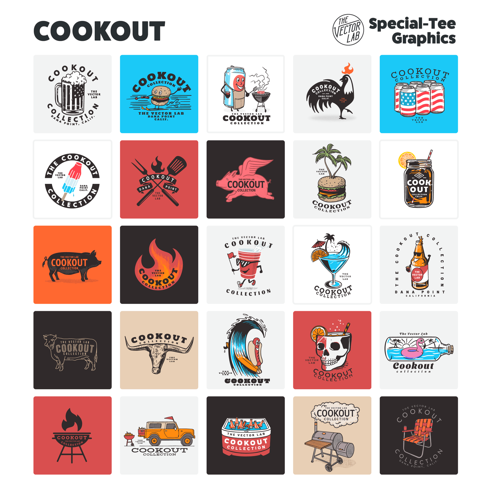 Cookout Collection Graphics for Adobe Affinity CorelDraw