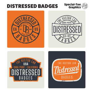 Distressed Badges Logos Icons for Adobe Affinity CorelDraw