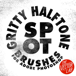 Gritty Halftone Spot Texture Brushes for Photoshop