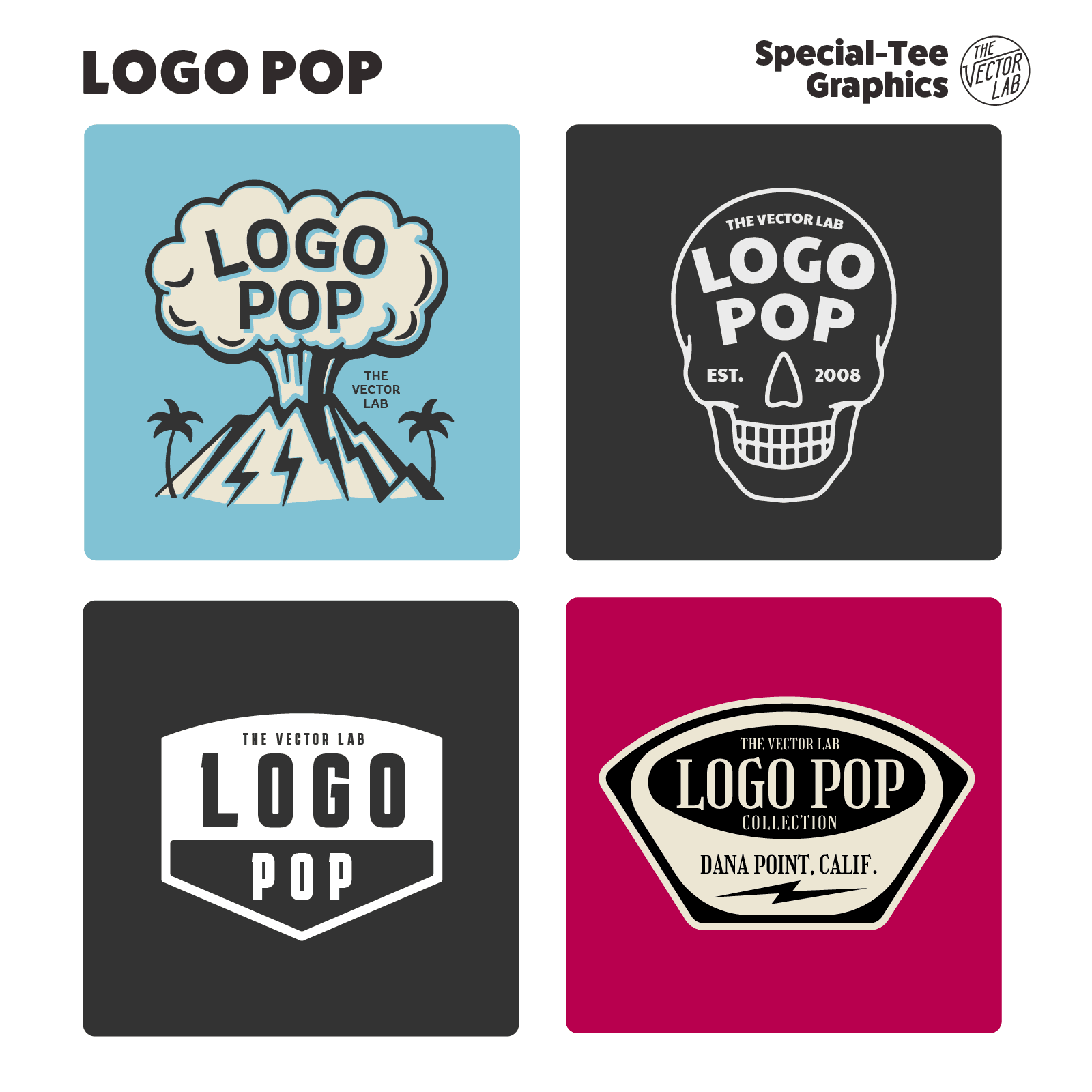 Logo Pop - Icon graphics for t-shirts and hats