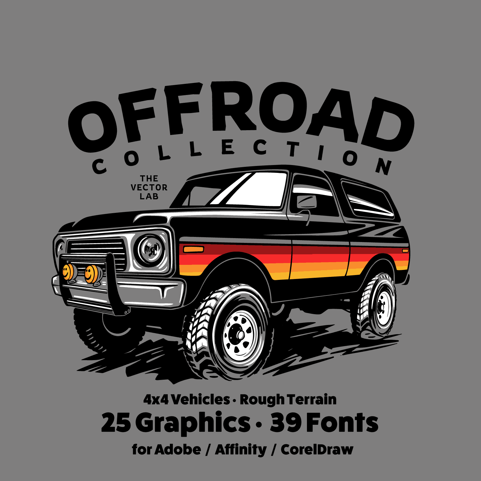 Offroad 4x4 graphic logo templates