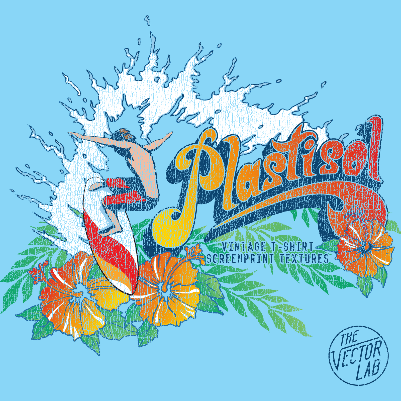 Plastisol Cracked T-Shirt Ink Textures