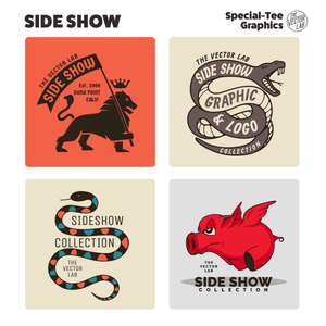 Side Show Graphic Logo Templates for Adobe Affinity CorelDraw