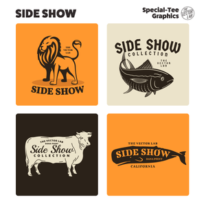 Side Show Graphic Logo Templates for Adobe Affinity CorelDraw