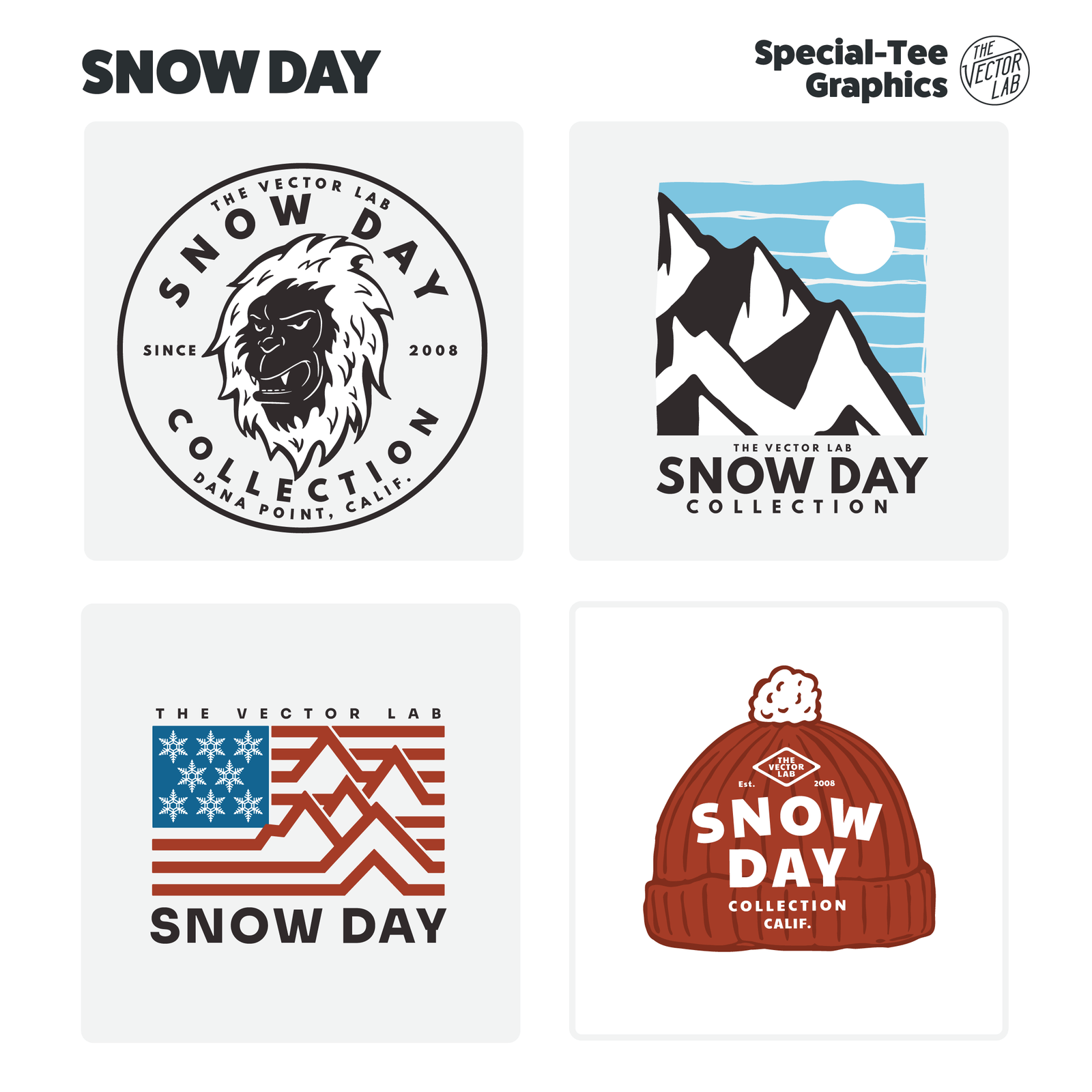Snow Day Graphic & Logo Templates for Adobe, Affinity, CorelDraw