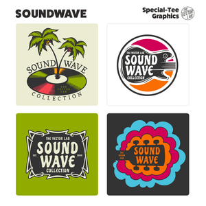 Soundwave music inspired graphic and logo templates