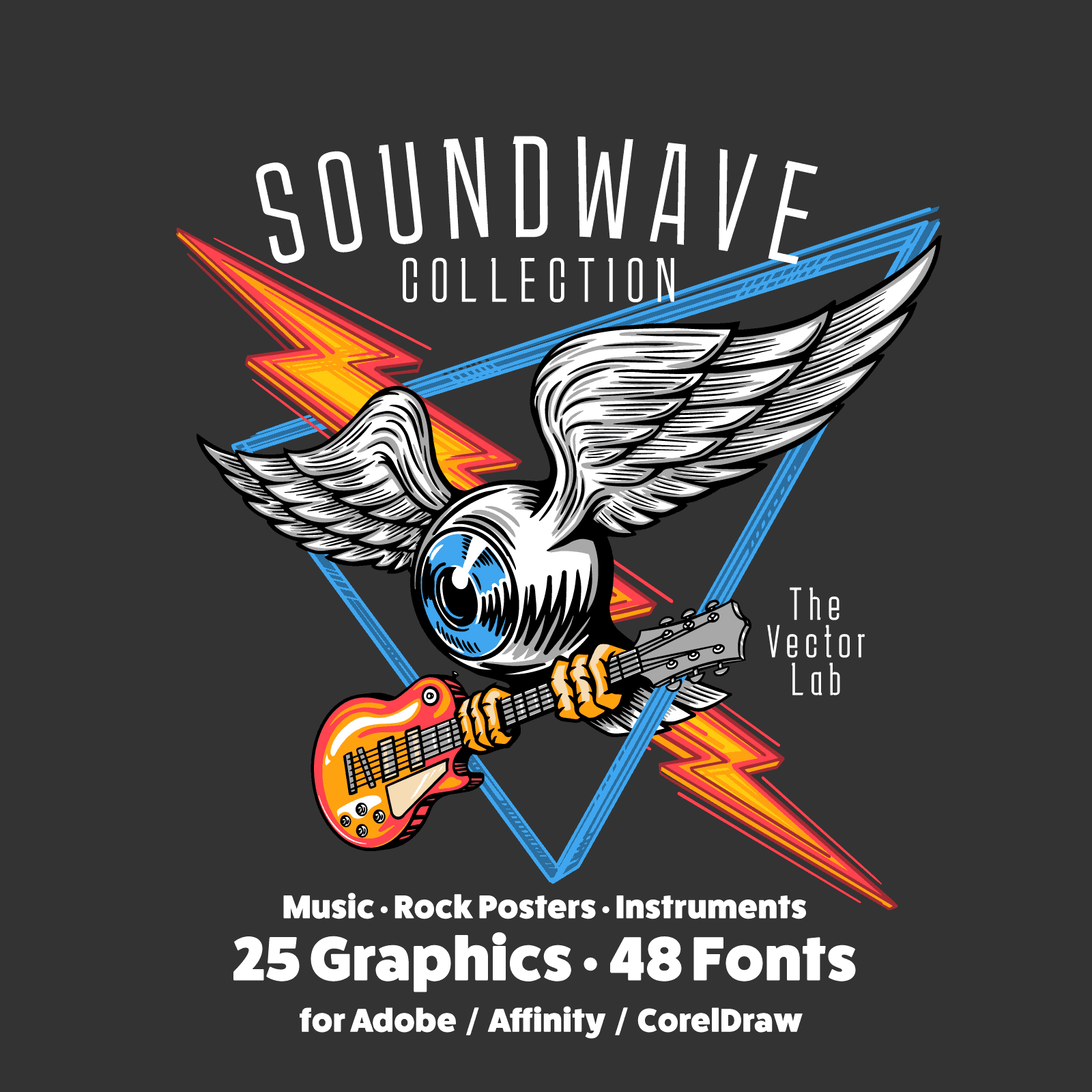 Soundwave music inspired graphic and logo templates