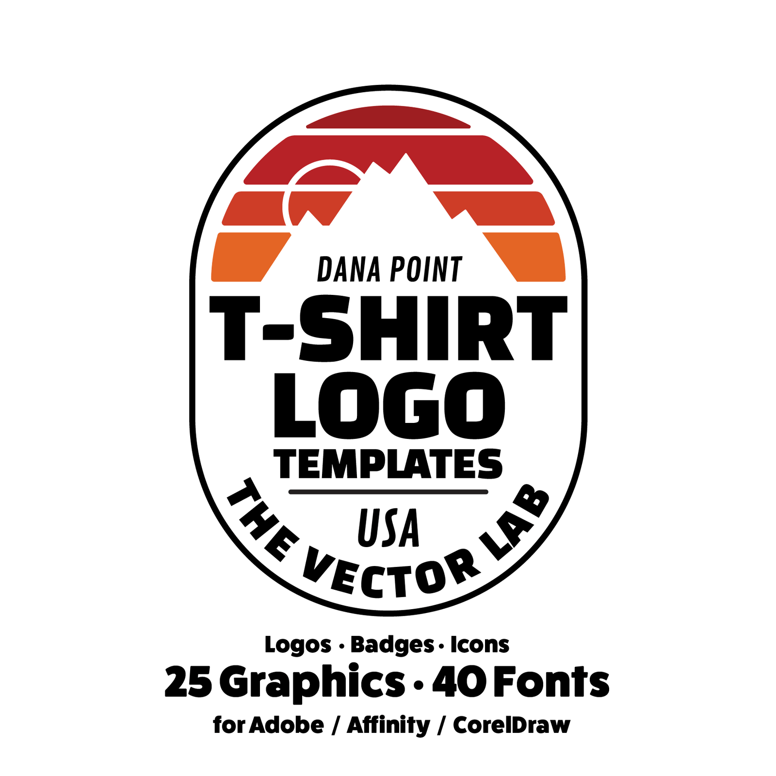 T-Shirt Logo Templates for Adobe Affinity CorelDraw