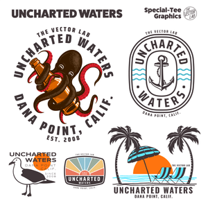 Uncharted Waters - Nautical graphic templates for Adobe, Affinity, CorelDraw