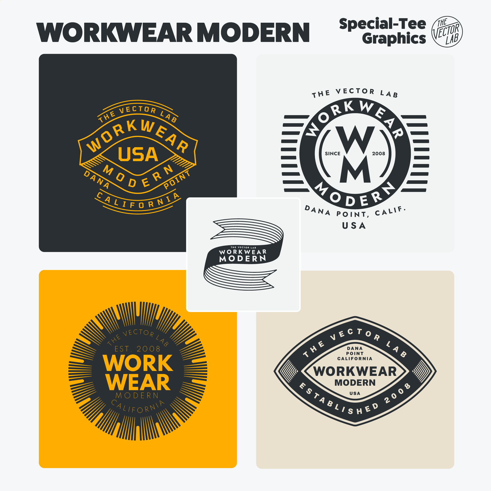 Workwear Modern Graphic & Logo Templates for Adobe, Affinity, Corel
