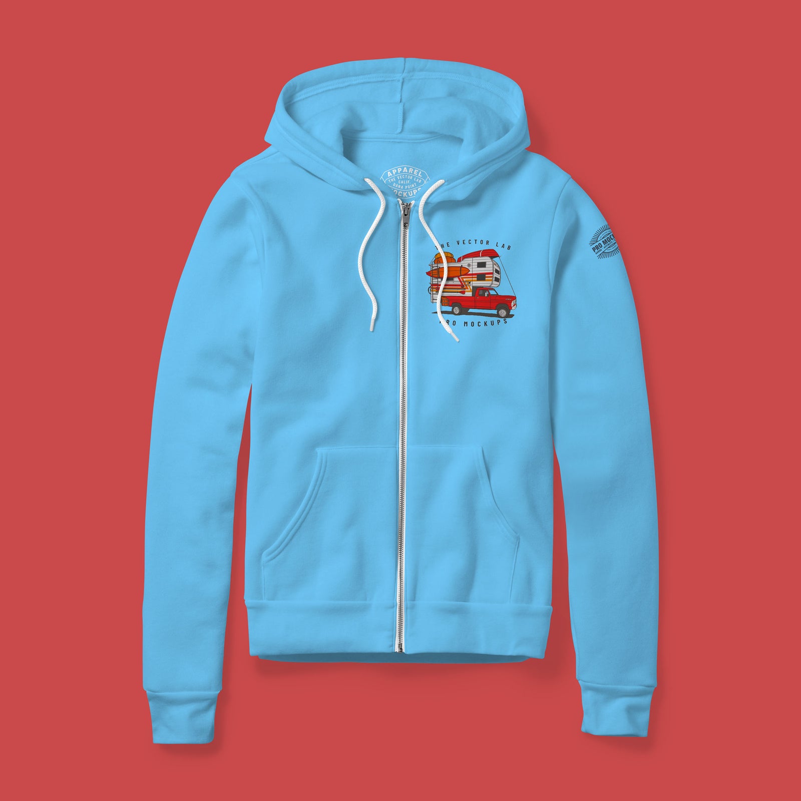 Flat Lay Pro Zip Hoodie Mockups for Adobe Affinity CorelDraw