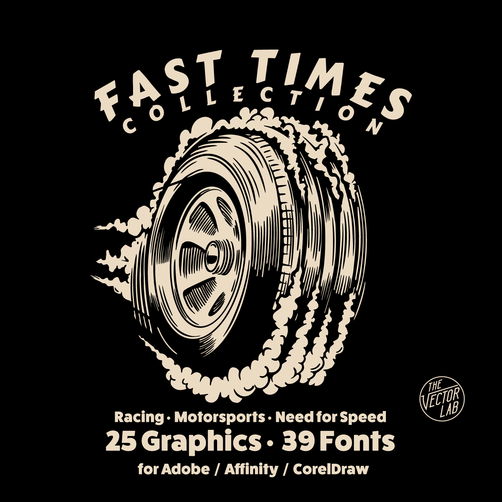 Fast Times Car Racing Graphics and Fonts