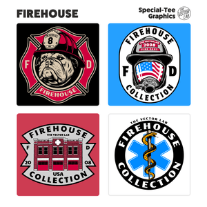 Firehouse Firefighter Graphic and Logo Templates