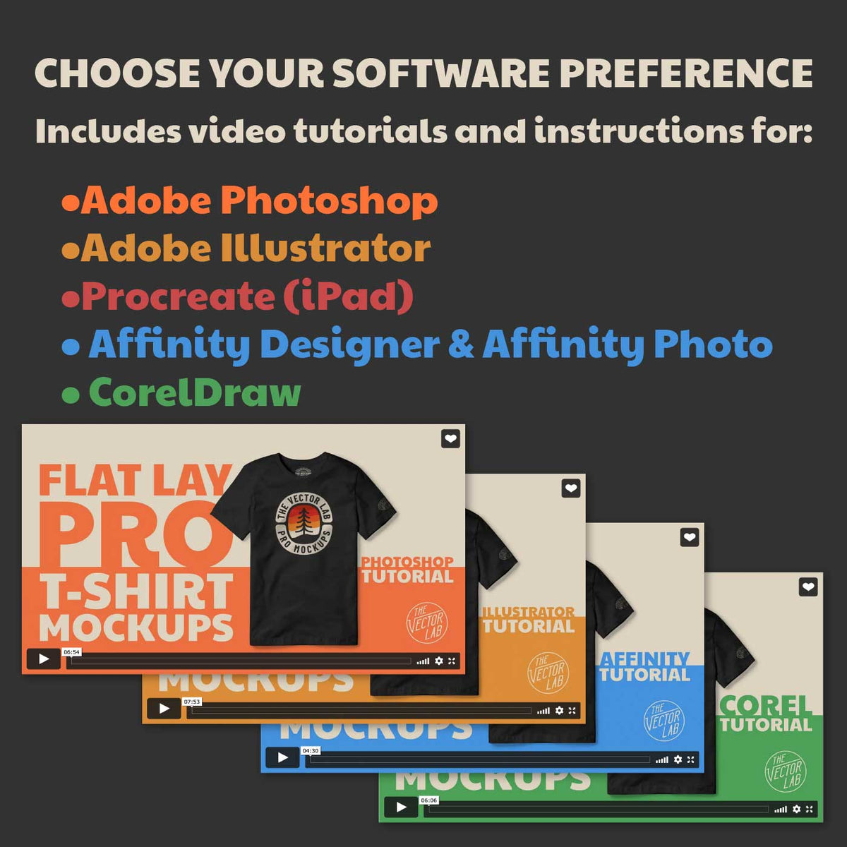 Flat Lay Crew Sweatshirt Mockups for Adobe Affinity Procreate Corel