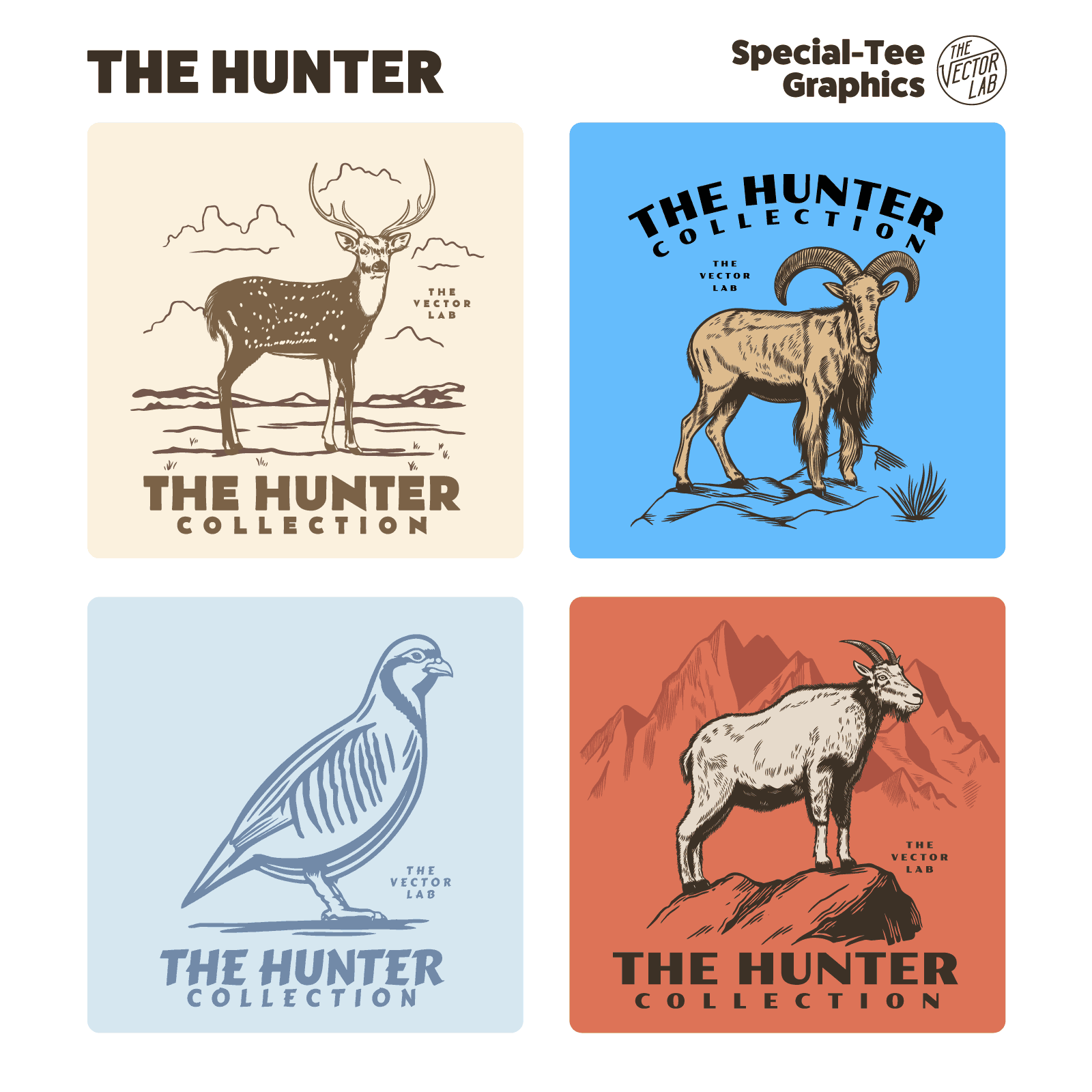 The Hunter Collection - Hunting • Wildlife • Game Animal themed graphic & logo templates