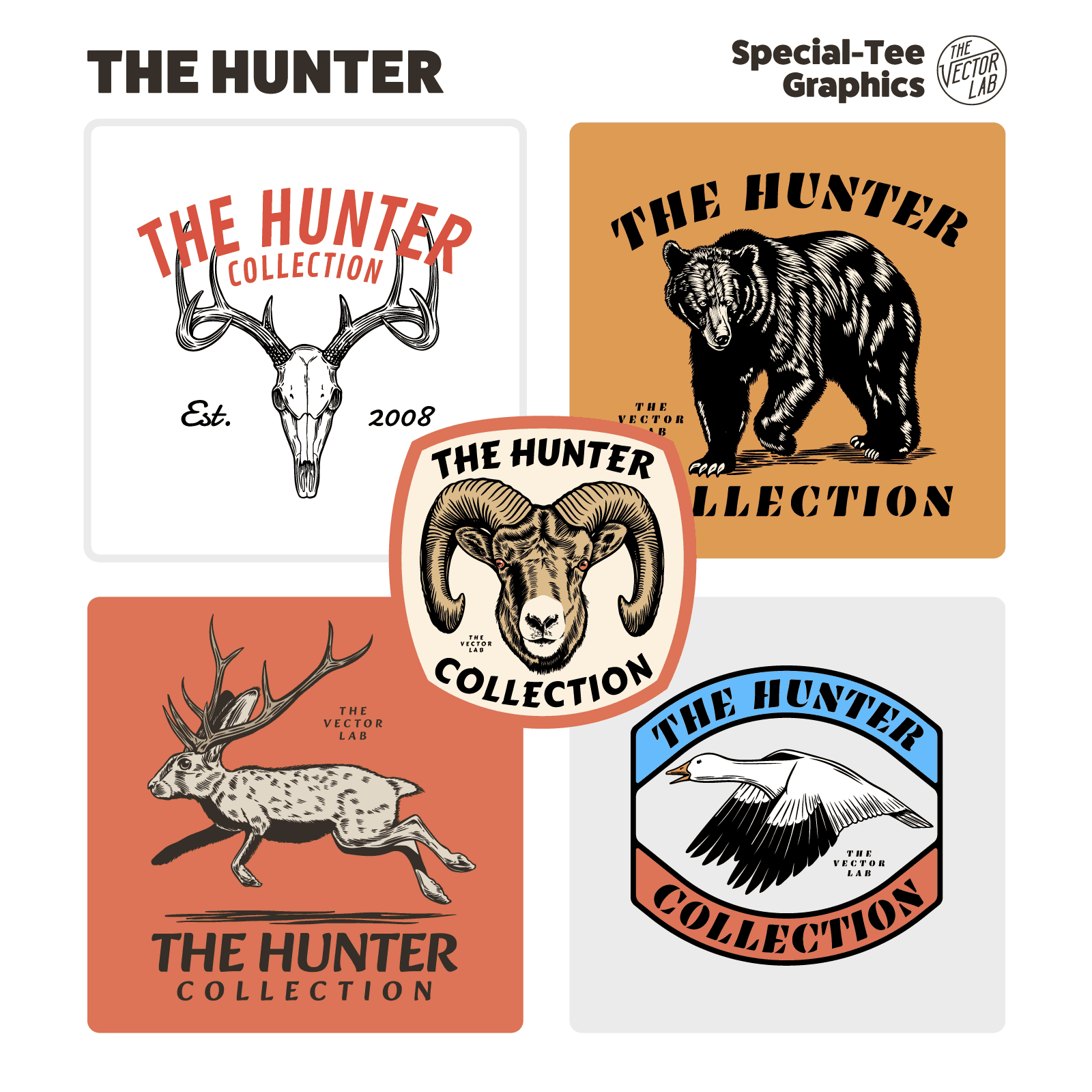 The Hunter Collection - Hunting • Wildlife • Game Animal themed graphic & logo templates