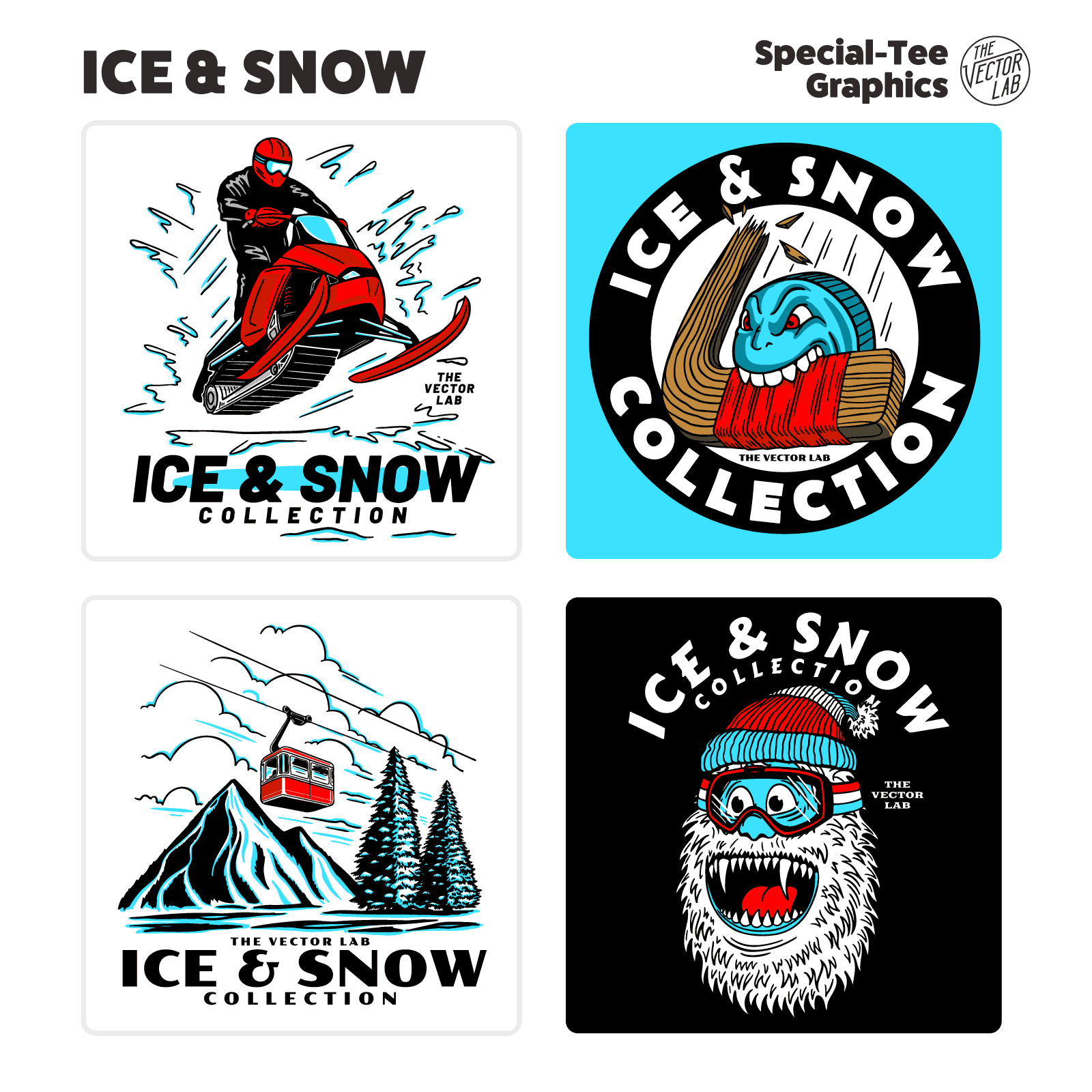 Ice & Snow Winter Sports graphic logo templates