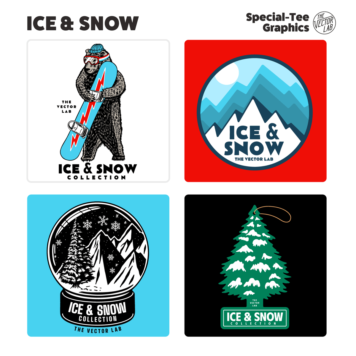 Ice & Snow Winter Sports graphic logo templates