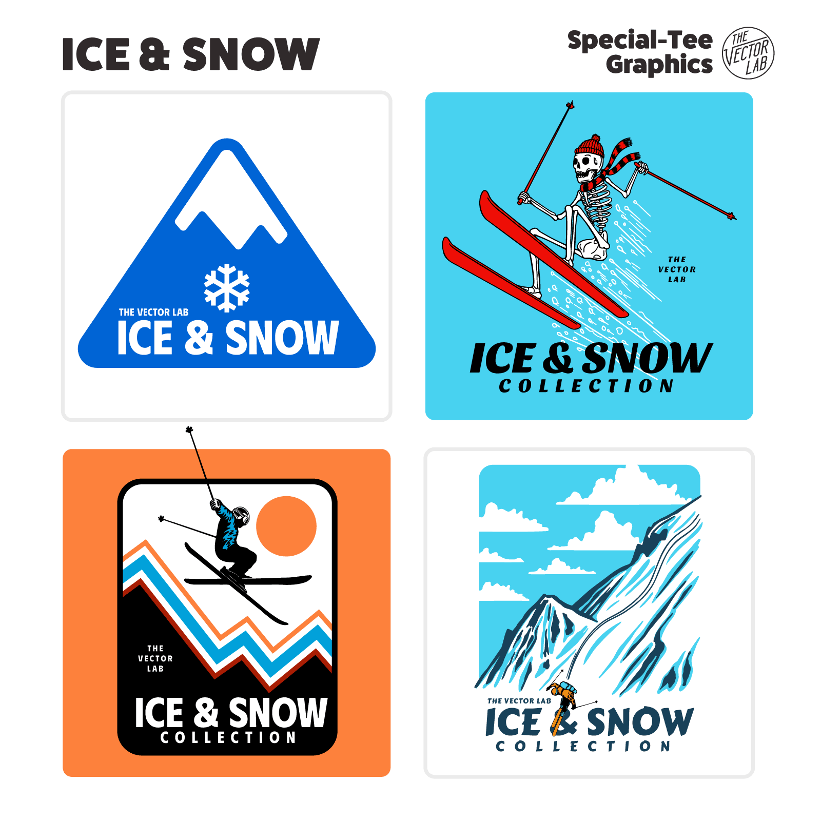 Ice & Snow Winter Sports graphic logo templates