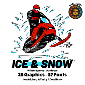 Ice & Snow Winter Sports Graphic Logo Templates