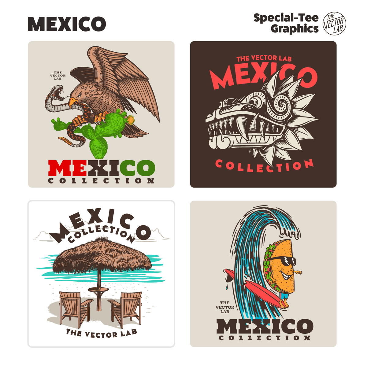 Mexico graphic logo templates