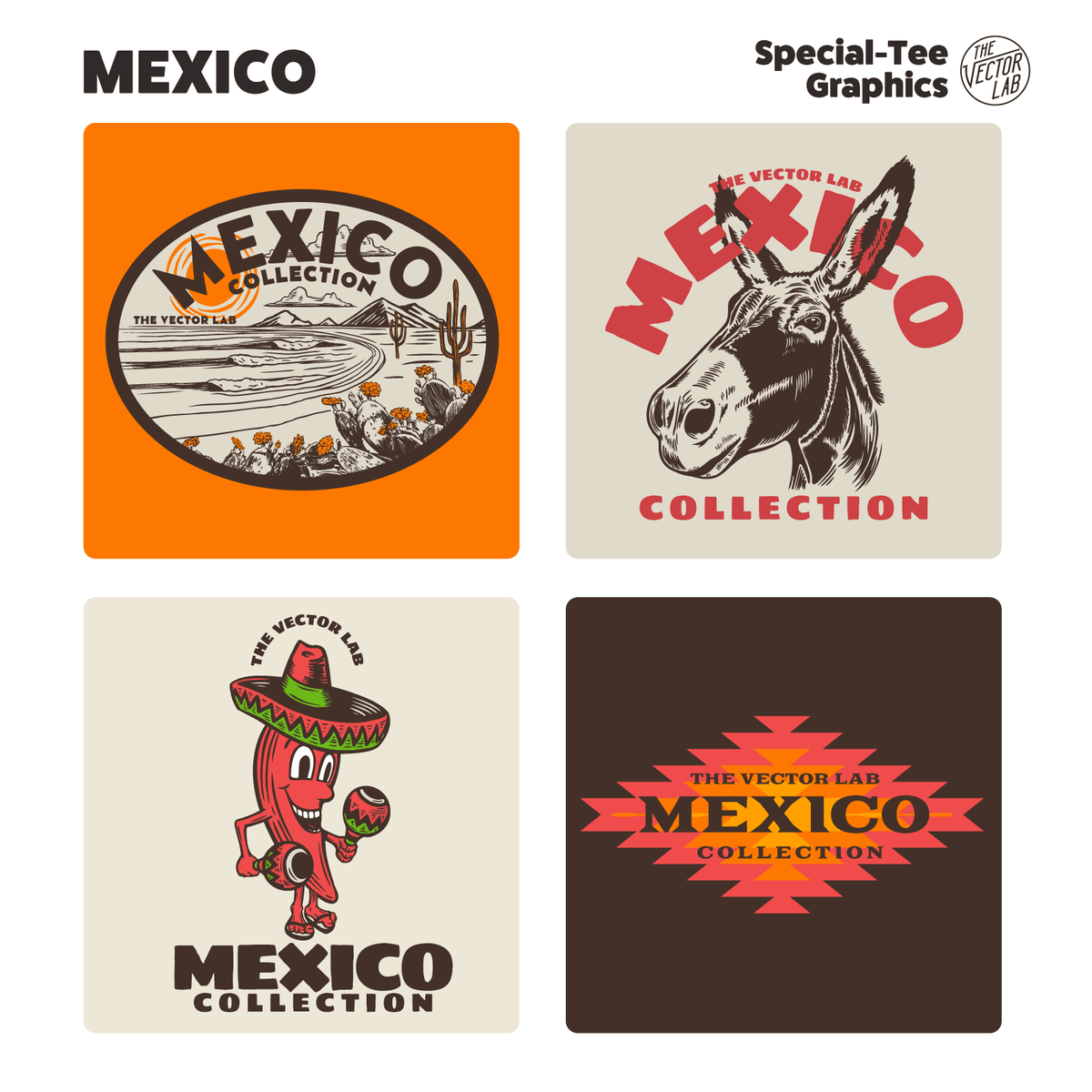 Mexico graphic logo templates