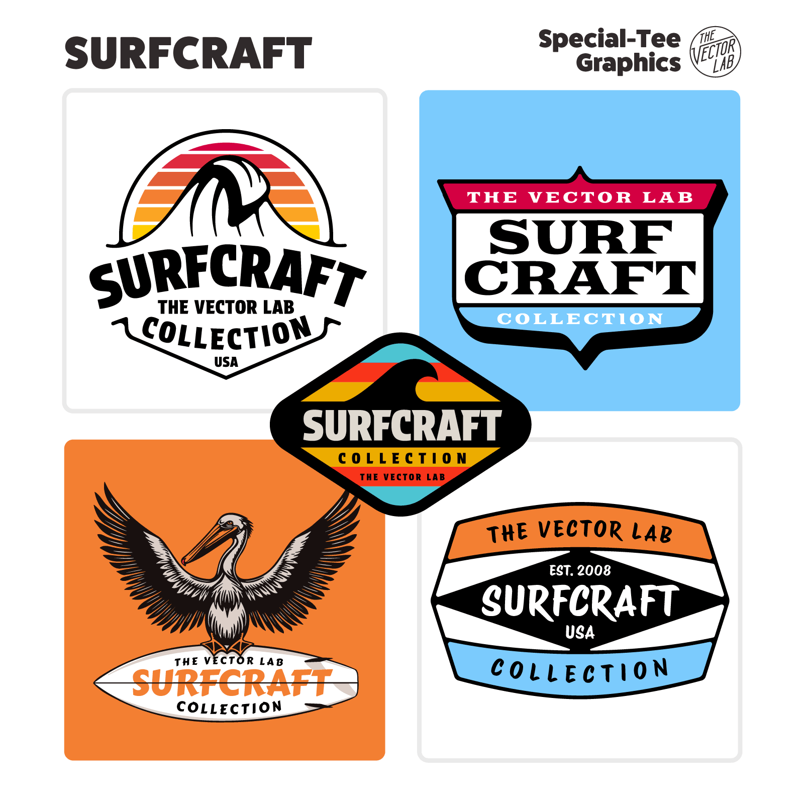 Surfcraft Collection of graphics & logos
