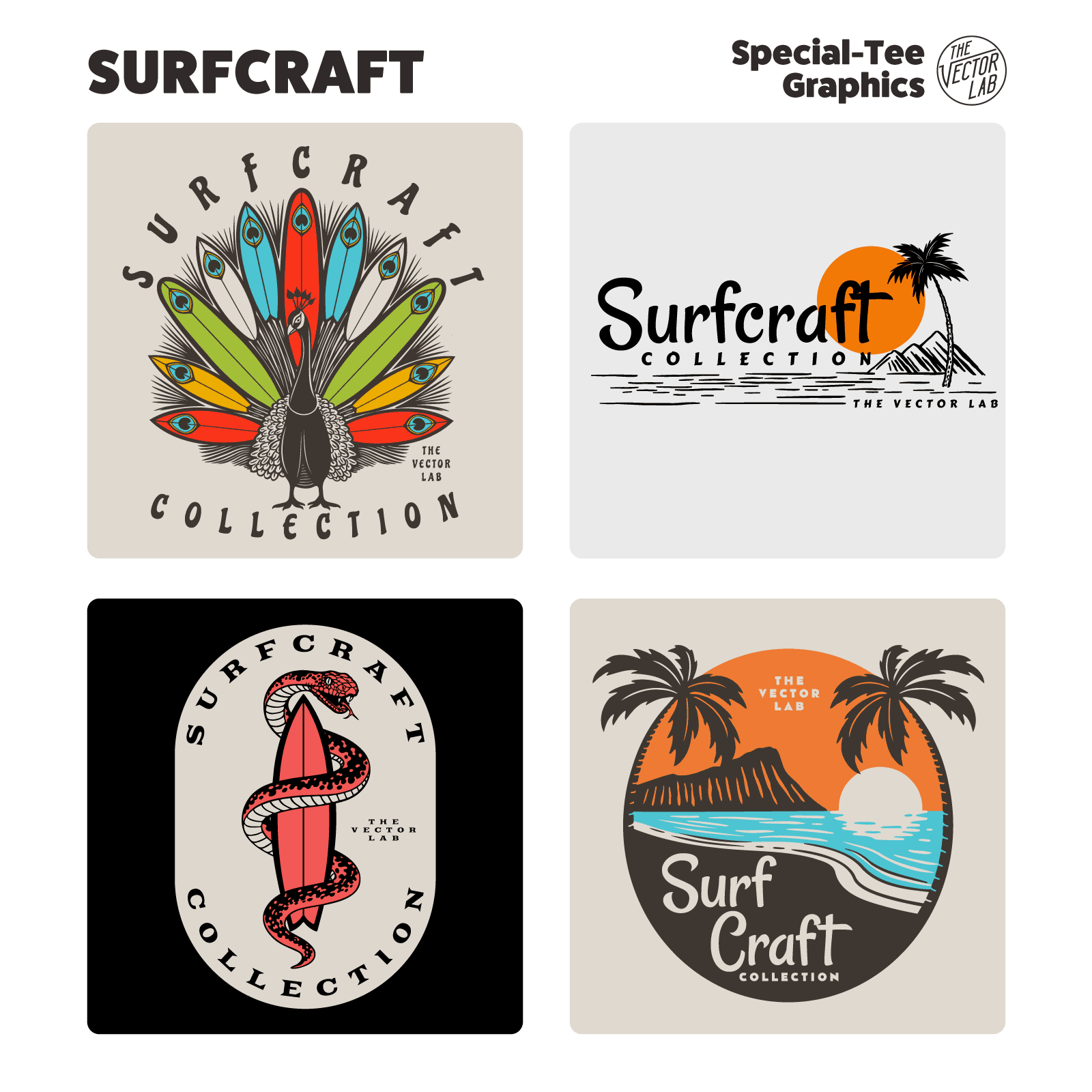Surfcraft Collection of graphics & logos