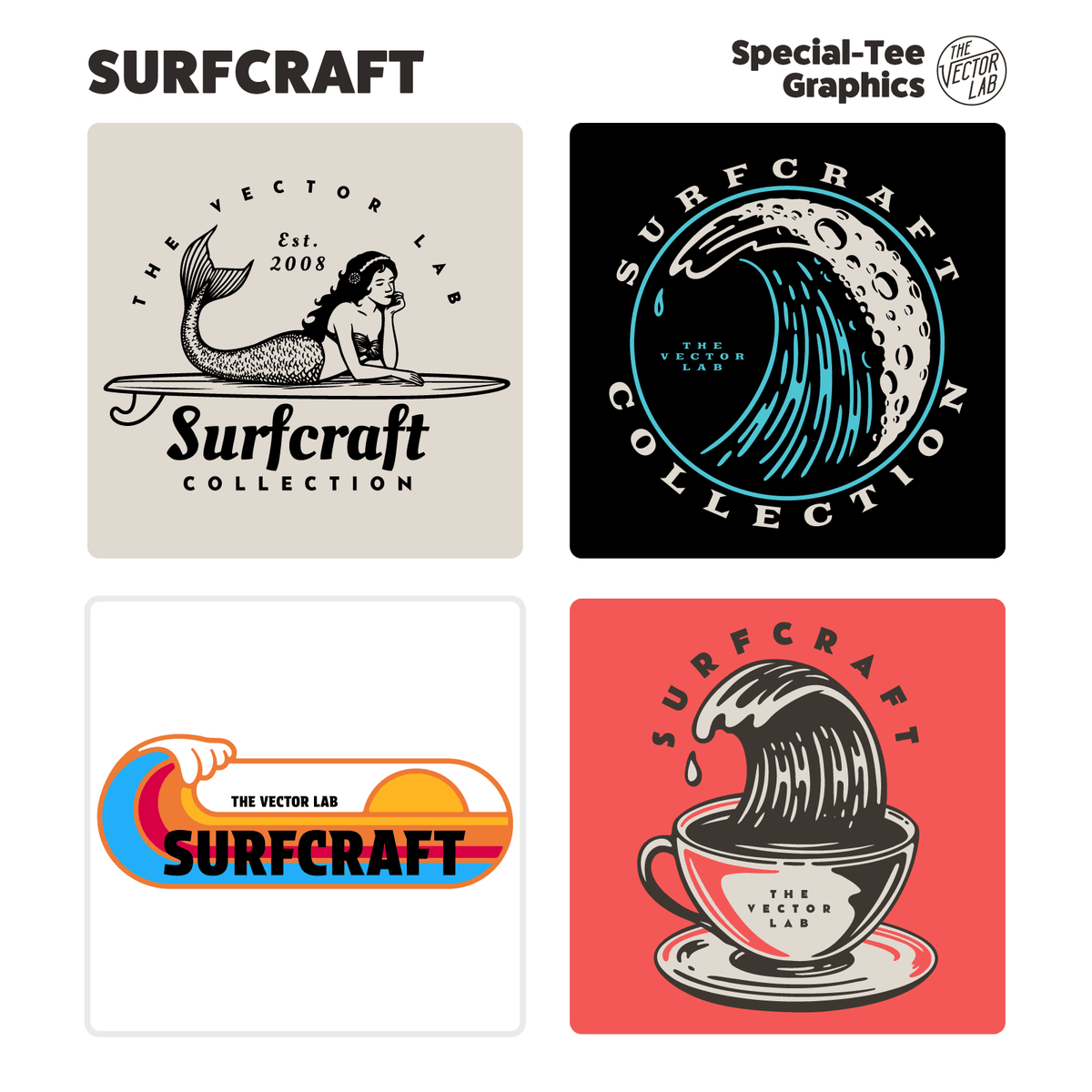 Surfcraft Collection of graphics & logos