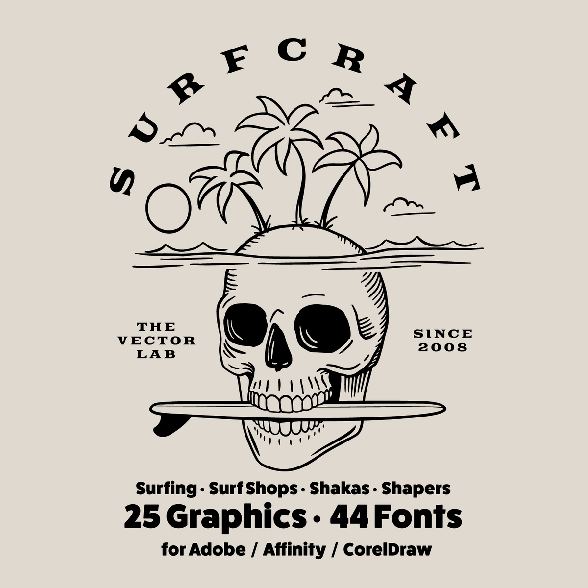Surfcraft Collection of graphics &amp; logos