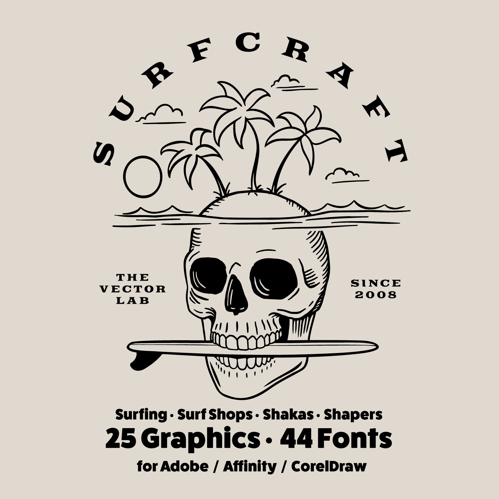 Surfcraft Collection of graphics & logos