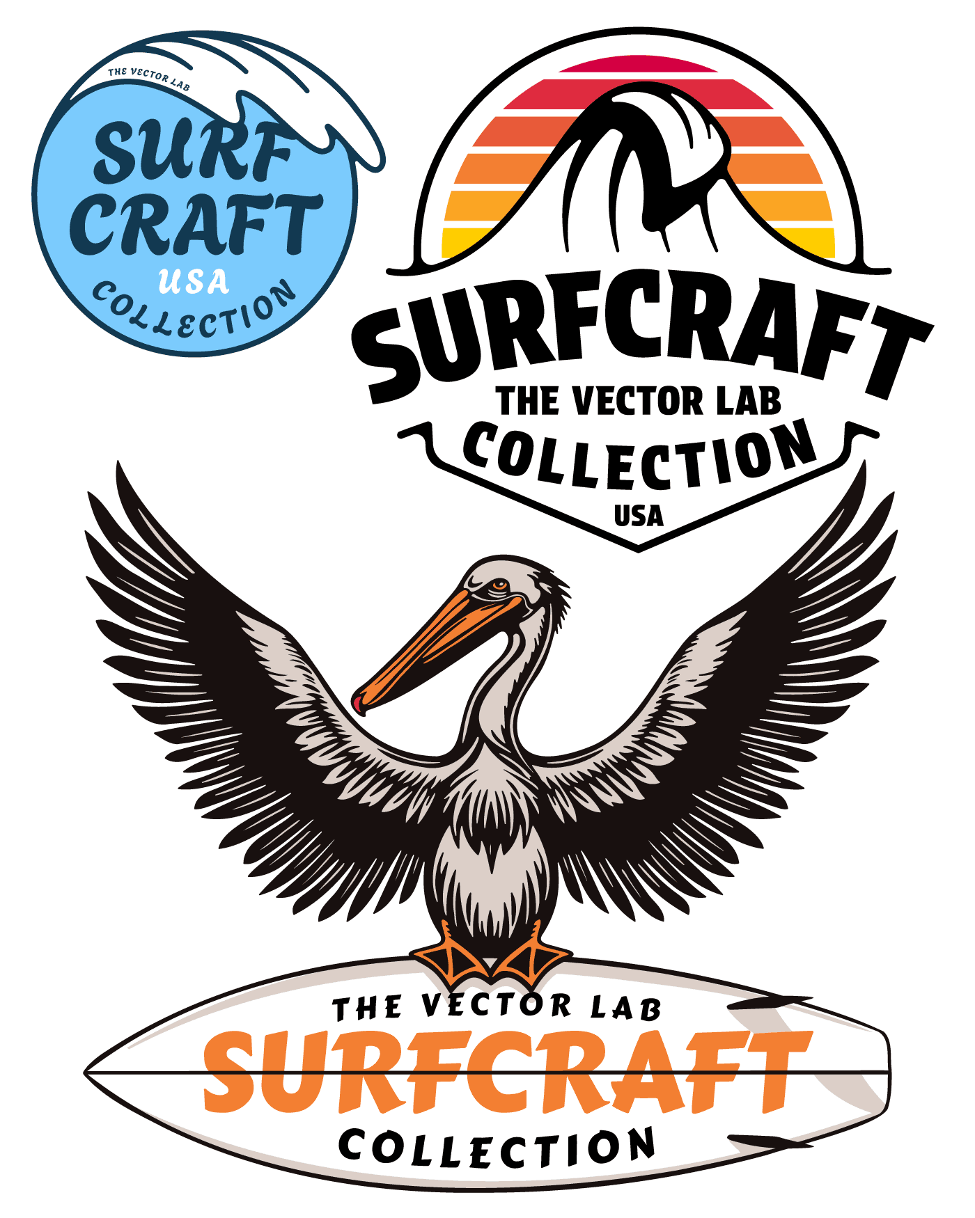 Surfcraft Collection of graphics & logos