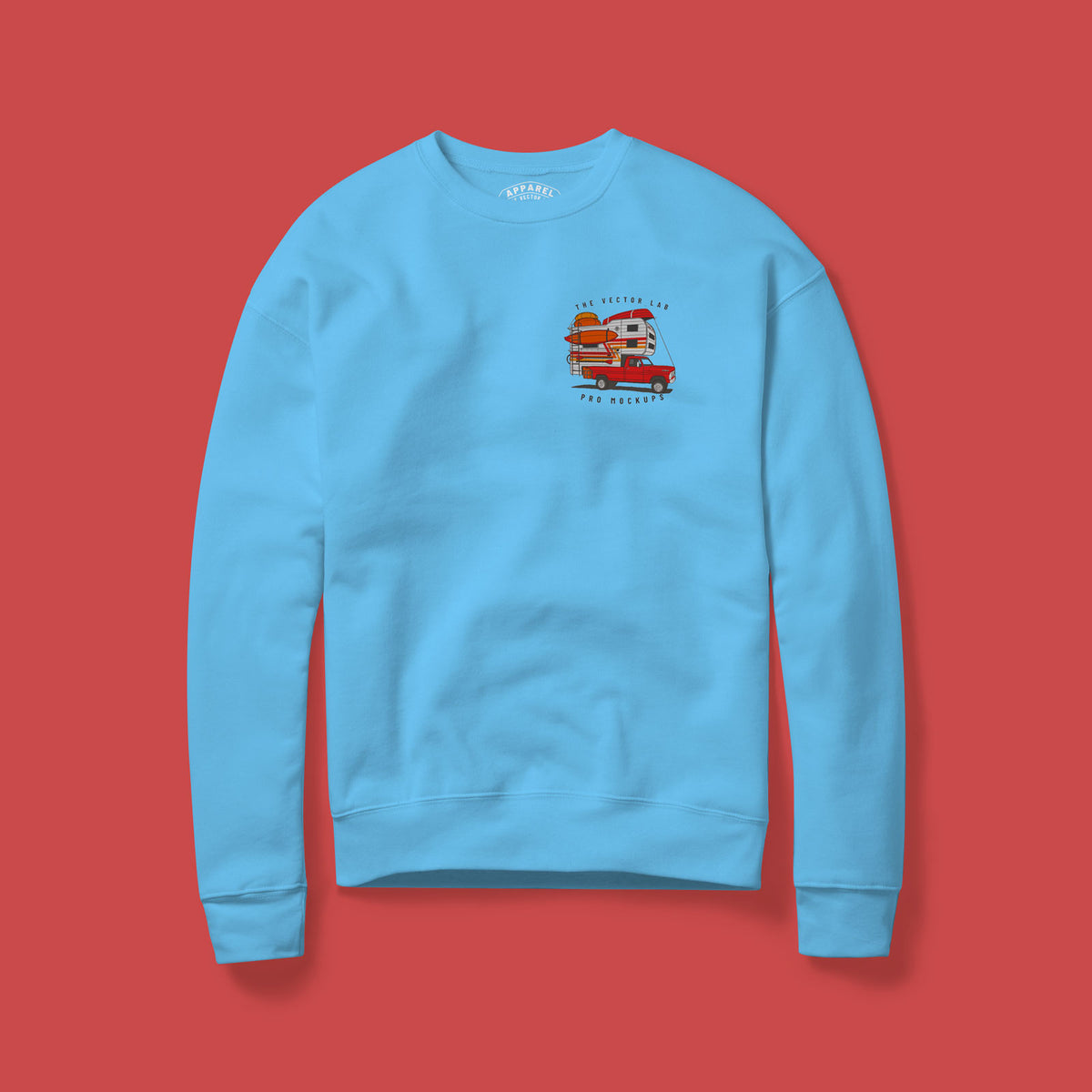 Flat Lay Crew Sweatshirt Mockups for Adobe Affinity Procreate Corel