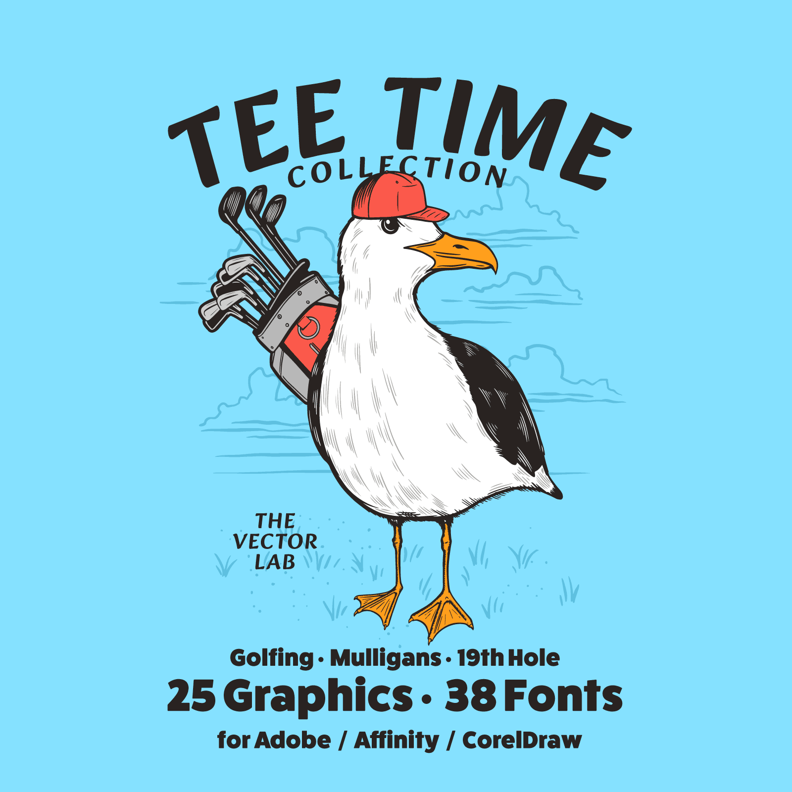 Tee Time Golf Graphic Logo Templates