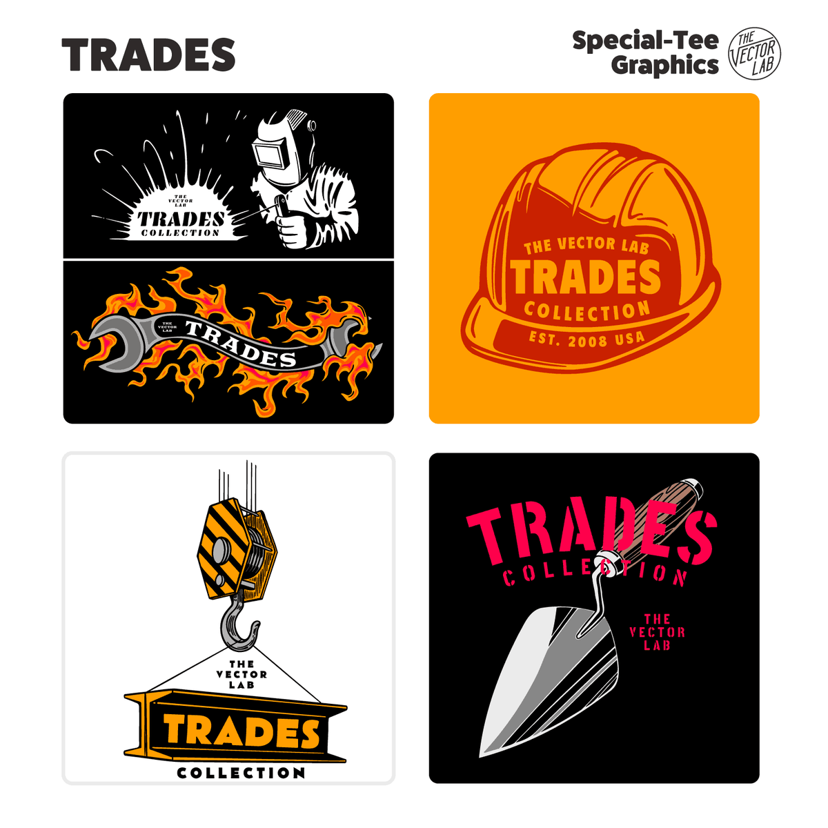Trades graphic logo templates
